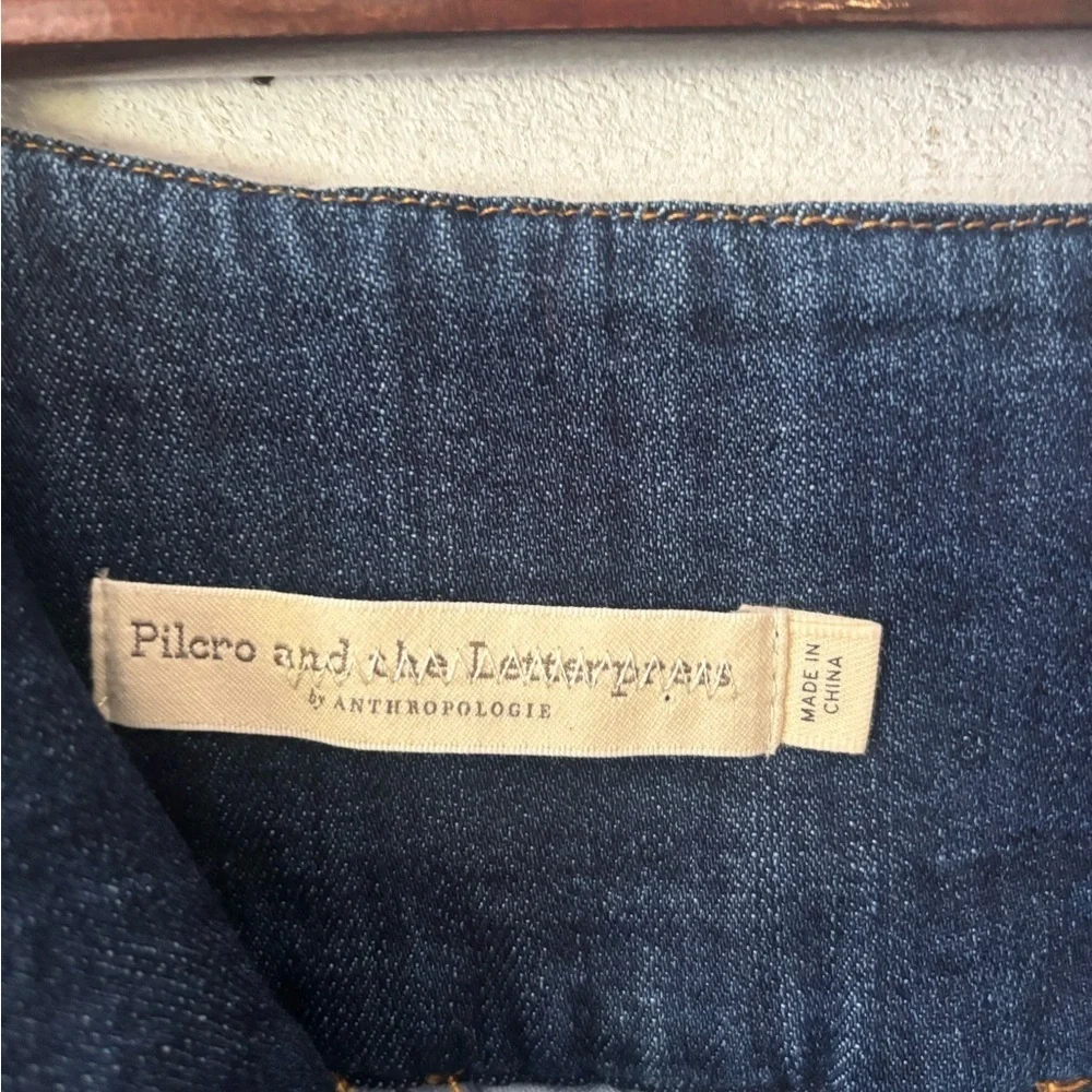 Anthropology Pilcro and the Letterpress Blue Jean Shorts with Paper Bag Waist